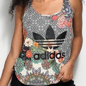 Farm rio adidas floral tank xs